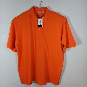Clique Mens 4XL Orange Cotton Polo Shirt With Collar & Short Sleeves
